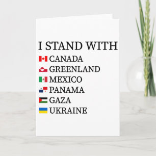 Carte Je suis avec le Canada Groenland Mexique Panama Ga
