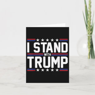 Carte Je Suis Avec Le Drapeau Américain Trump, Avec Le S