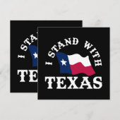 Carte Je suis avec le Texas (Devant / Derrière)