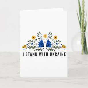 Carte Je suis avec l'Ukraine Drapeau de l'Ukraine Tourne