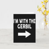 Carte Je suis avec The Gerbil Halloween Gerbil (Fleur jaune)