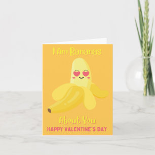Carte Je Suis Banane À Propos De Vous Valentines Jour Ca