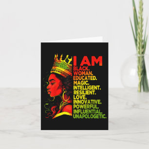 Carte Je Suis Black Woman Black History Mois African Ame