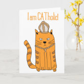 Carte Je suis CATholic (Fleur jaune)