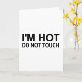 Carte Je suis chaud Ne touche pas (Fleur jaune)