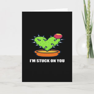 Carte Je suis coincé sur toi Cactus Dessin de plante mig