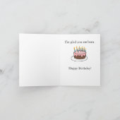 Carte Je suis content que tu sois né Funny Goth Owl Anni (Intérieur)