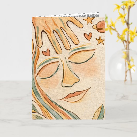 Carte JE SUIS CRÉÉ – Main de Vie (Fleur jaune)
