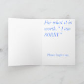Carte Je suis désolé (Intérieur)