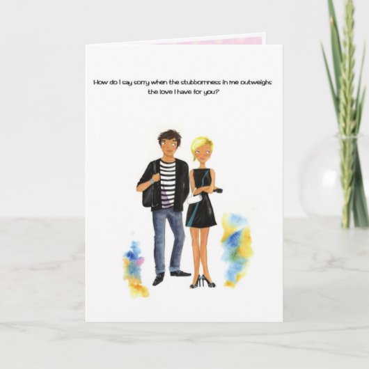 Carte Je suis désolé (Devant)