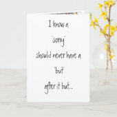 Carte Je suis désolé (Fleur jaune)