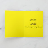 Carte Je suis désolé… (Intérieur)