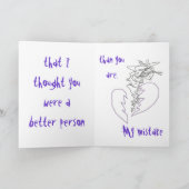 Carte Je suis désolé (Intérieur)