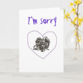 Carte Je suis désolé (Fleur jaune)