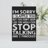 Carte Je Suis Désolé De Vous Avoir giflé (Debout devant)