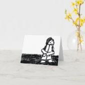 Carte je suis désolé (enfant de coin) (Fleur jaune)