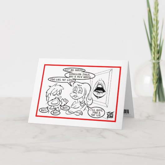 Carte Je suis DÉSOLÉ : "LÈVRE DE FAT " (Devant)