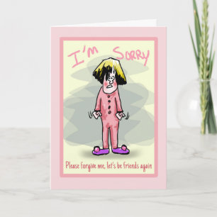 Carte Je suis désolé, pardonne-moi, soyons amis.