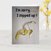 Carte Je suis désolé...peau de banane (Fleur jaune)