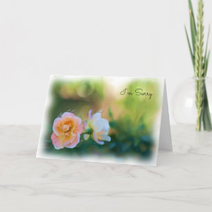 Carte Je suis Désolé Pink Rose Card