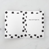 Carte Je suis désolé pour la vache et les points (Intérieur)