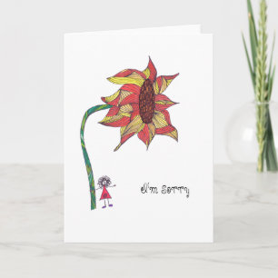 Carte - Je suis désolé pour le tournesol