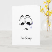 Carte Je suis désolé pour le visage triste (Fleur jaune)