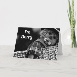 Carte Je suis Désolé Triste Visage S'Il Vous Plaît Pardo
