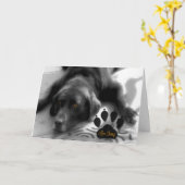 Carte Je suis désolé Verse drôle avec un mignon chien du (Fleur jaune)