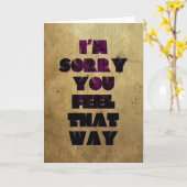 Carte Je suis désolé vous le sentir qui manière (Fleur jaune)