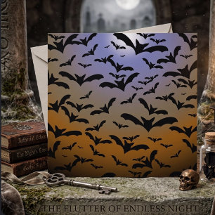 Carte Je suis devenue folle des chauves-souris noires et