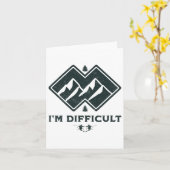 Carte Je suis difficile Double Diamants Noirs Drôle Ski  (Fleur jaune)