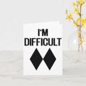 Carte Je suis difficile Funny Double Skii Black Diamonds (Fleur jaune)