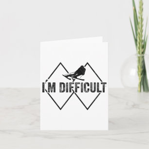 Carte Je suis difficile Funny Ski skieur de neige Ski de