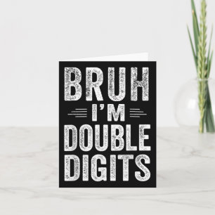 Carte Je suis Double Chiffres 10e Cadeaux d'anniversaire