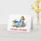 CARTE JE SUIS EN RETARD, JE SUIS EN RETARD ! POUR UNE DA (Fleur jaune)