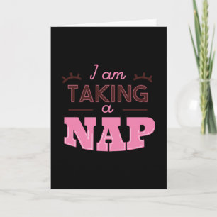 Carte Je Suis En Train De Faire Un Sommeil Rose Drôle