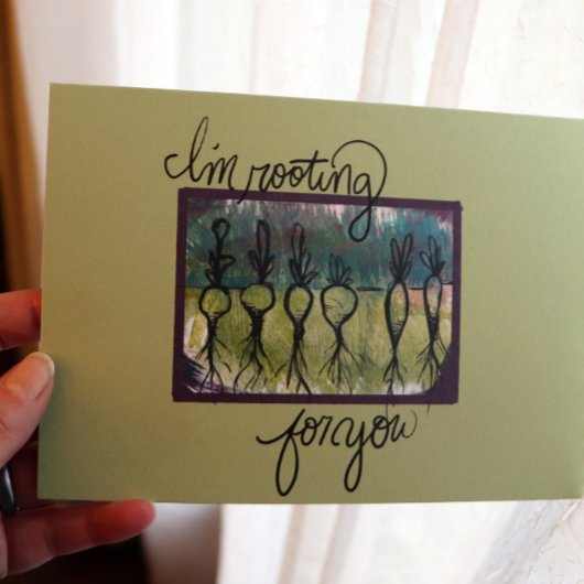 Carte Je suis en train de vous ramasser les légumes raci