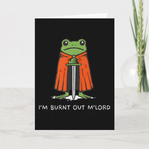 Carte Je suis épuisé Mlord Drôle de grenouille de cheval