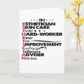 Carte Je suis Esthetician Graduation Salon Estheti (Fleur jaune)