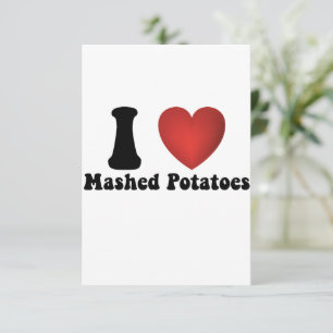 Carte Je suis fan de purée de pommes de terre Cadeau de 