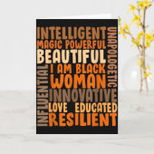 Carte Je Suis Femme Noire Histoire Des Noirs Afro-Améric (Fleur jaune)