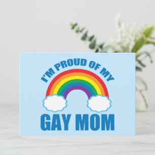 Carte Je suis fier de ma mère gay Fier Fils Fille Fille 