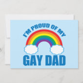 Carte Je suis fier de mon papa gay Rainbow Pride (Devant)