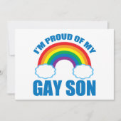 Carte Je suis fière de mon fils gay Maman Papa Fierté Ar (Devant)