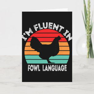 Carte Je suis fluide en langage vulgaire de poulet drôle