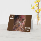 CARTE *JE SUIS FOU DE TOI* SUR L'ÉMISSION D'ANNIVERSAIRE (Fleur jaune)