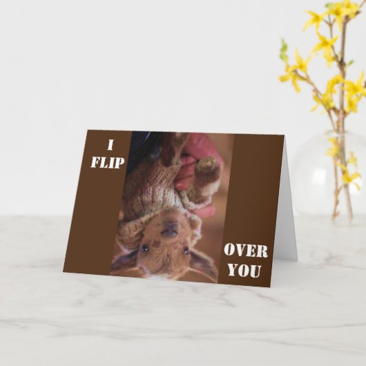 CARTE *JE SUIS FOU DE TOI* SUR L'ÉMISSION D'ANNIVERSAIRE (Fleur jaune)