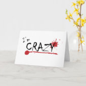 Carte Je Suis Fou... Tu Me Manques. (Fleur jaune)