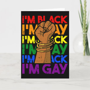 Carte Je suis gay Mois de l'histoire des Noirs Hommes Fe